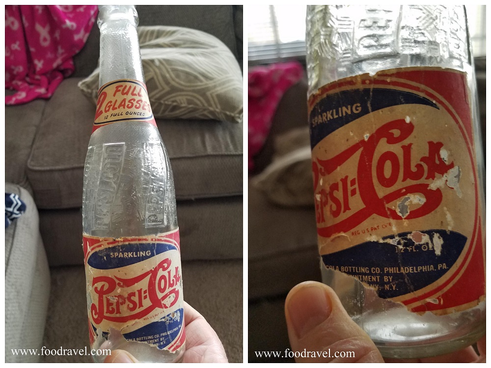 antique bottles of Pepsi