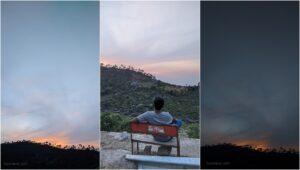 sunset at sarkidhar lake viewpoint